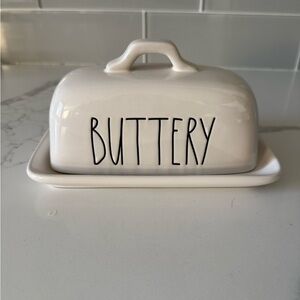 Rae Dunn Cream Ceramic Butter Dish Food Storage